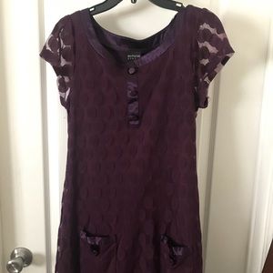 Plus purple lace dress